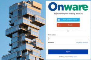 Onware new login page