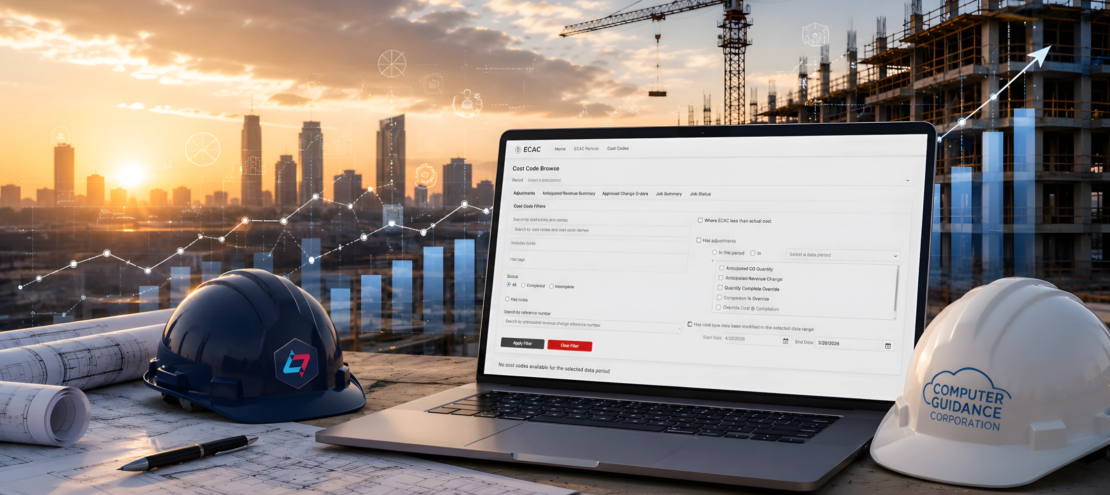 construction forecasting laptop partnership hero image